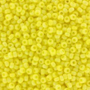 Miyuki seed beads 11/0 - Matted opaque yellow ab 11-404FR